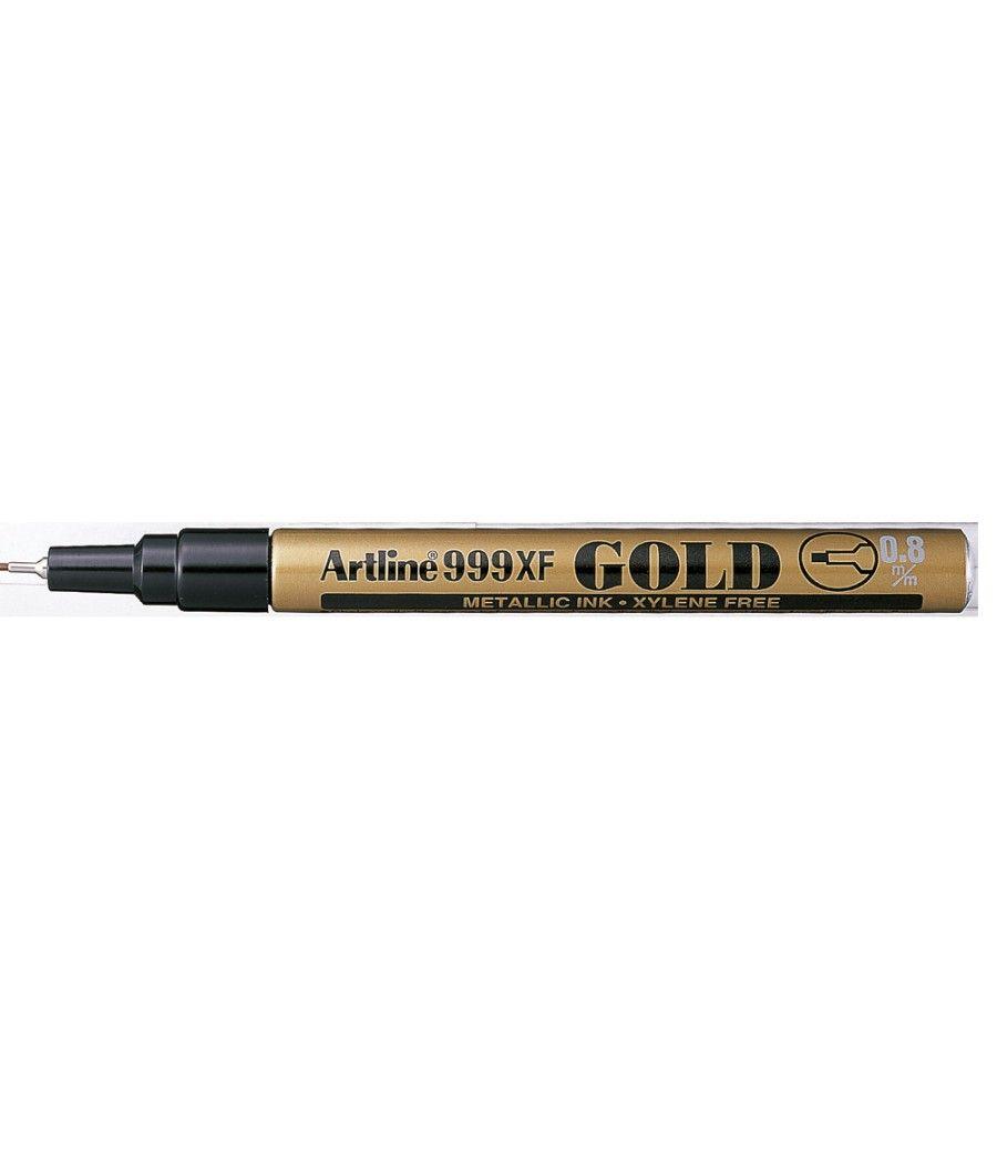 Rotulador artline marcador permanente tinta metálica ek-999 oro -punta redonda 0.8 mm - Imagen 1