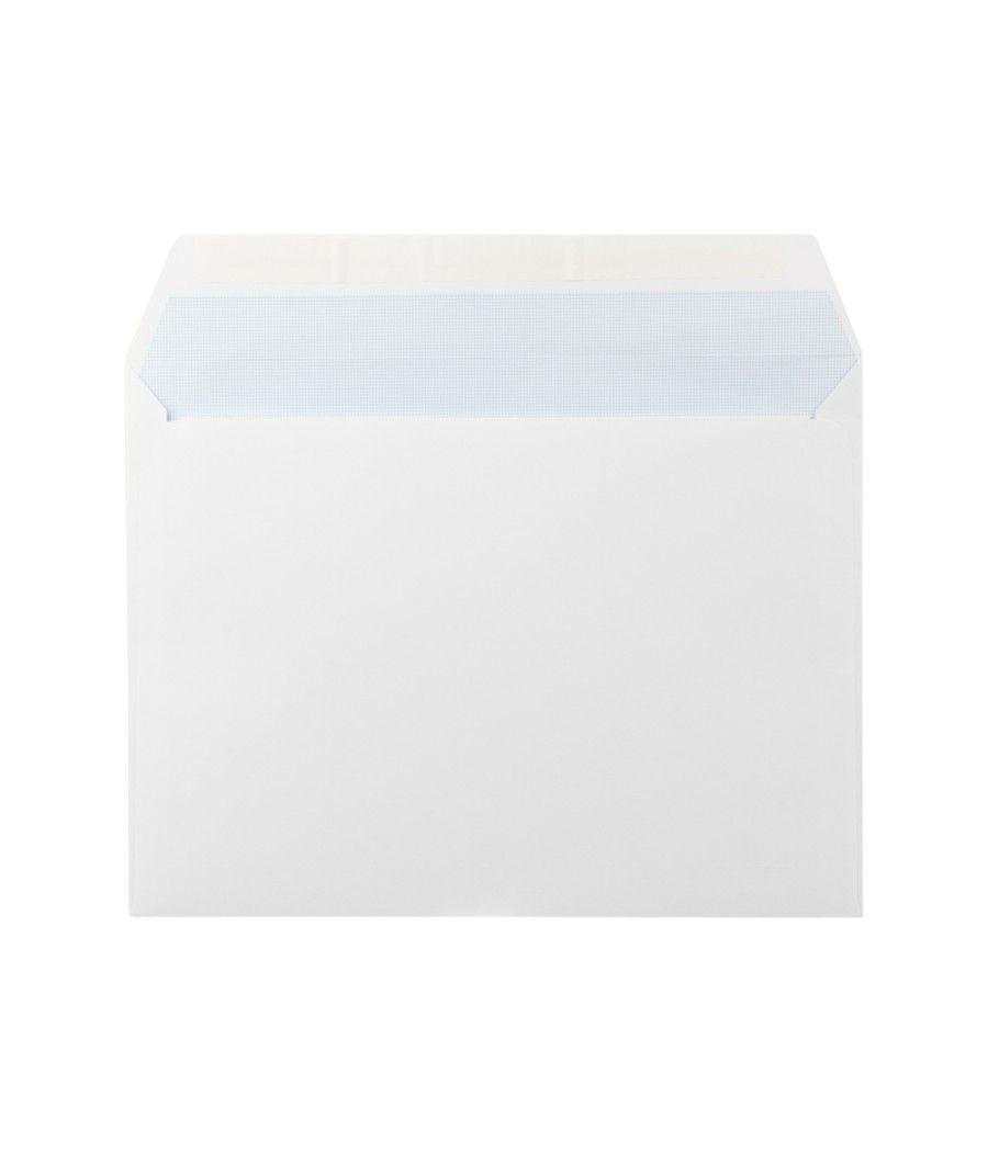 Sobre liderpapel bolsa blanco 260x360 mm solapa tira de silicona papel offset 100 gr caja de 250 unidades - Imagen 1