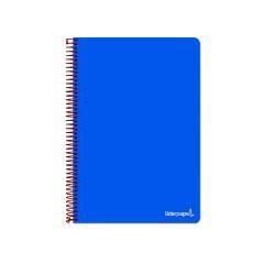 Cuaderno espiral liderpapel folio write tapa blanda 80h 60gr pauta 2,5 mm con margen color azul - Imagen 1