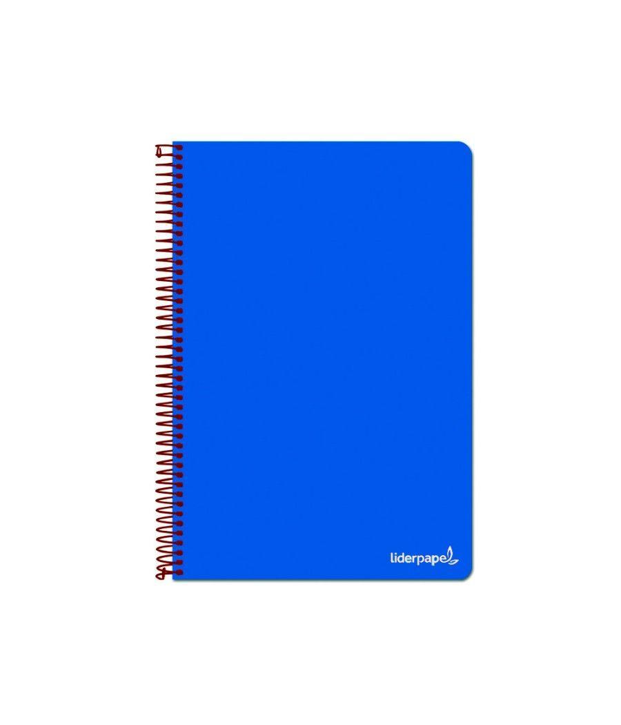 Cuaderno espiral liderpapel folio write tapa blanda 80h 60gr pauta 2,5 mm con margen color azul - Imagen 1