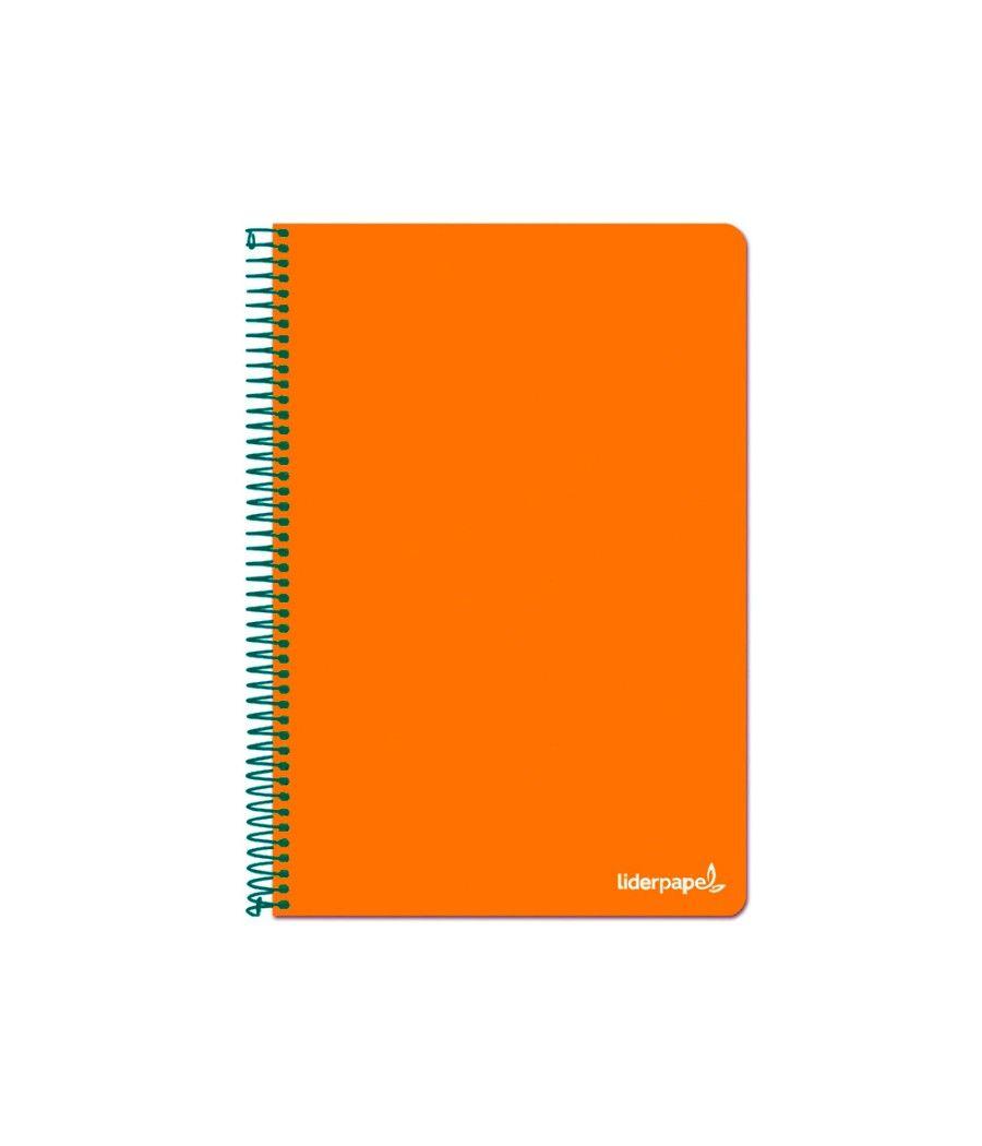 Cuaderno espiral liderpapel folio write tapa blanda 80h 60gr pauta 2,5 mm con margen color naranja - Imagen 1