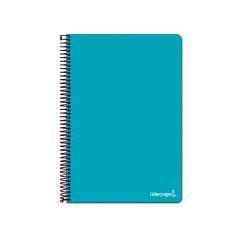 Cuaderno espiral liderpapel folio write tapa blanda 80h 60gr horizontal con margen color turquesa - Imagen 1