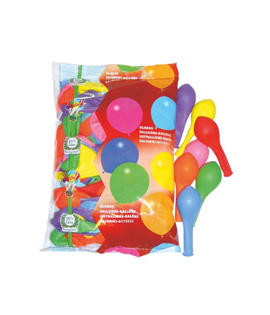 Globos bolsa de 100 unidades colores surtidos - Imagen 1