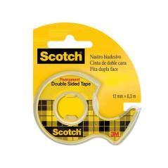 Cinta adhesiva scotch 136-d dos caras 6,3 mt x 12 mm en portarrollo - Imagen 1
