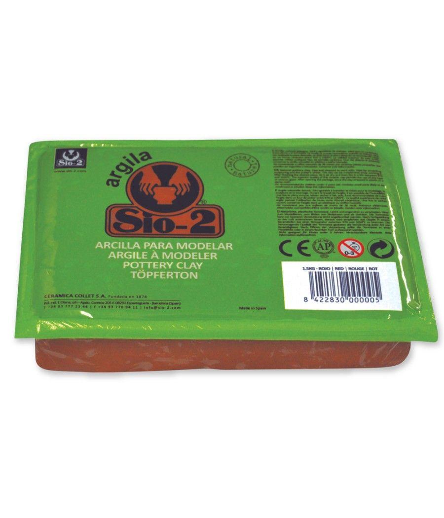 Arcilla argila sio-2 color rojo paquete de 1,5 kg - Imagen 1