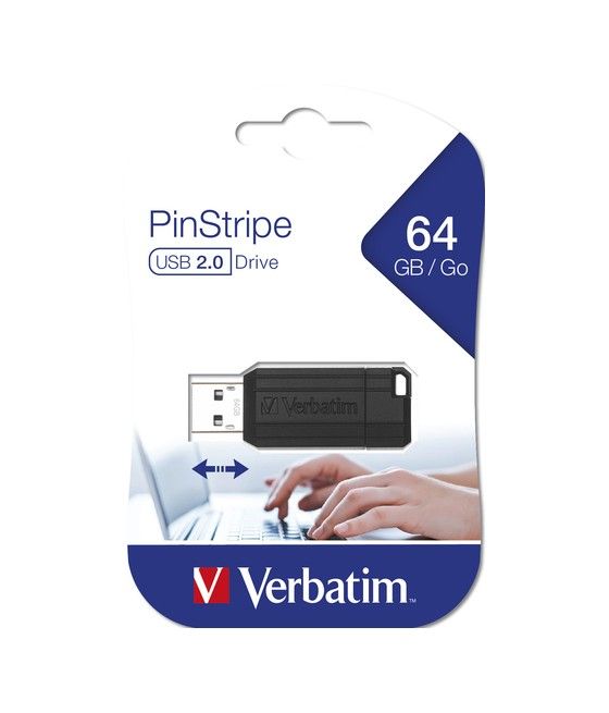 Verbatim PinStripe - Unidad USB de 64 GB - Negro - Imagen 5