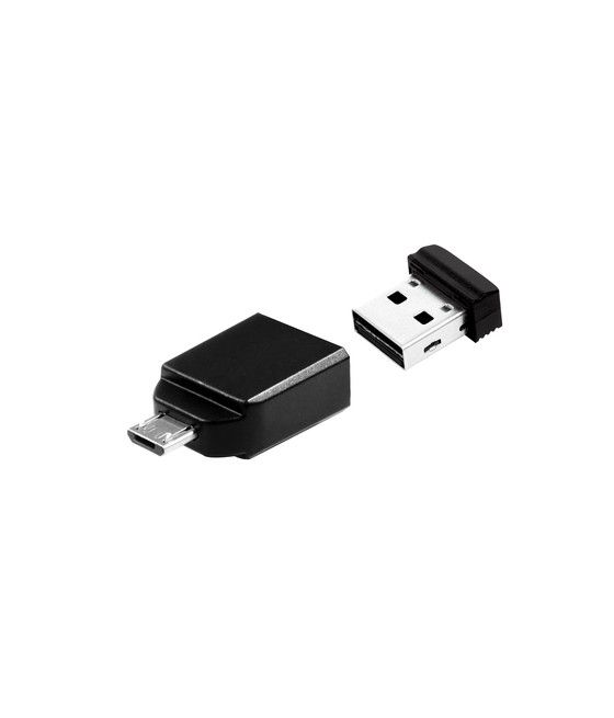 Verbatim Nano - Unidad USB de 32 GB con adaptador Micro USB - Negro - Imagen 1