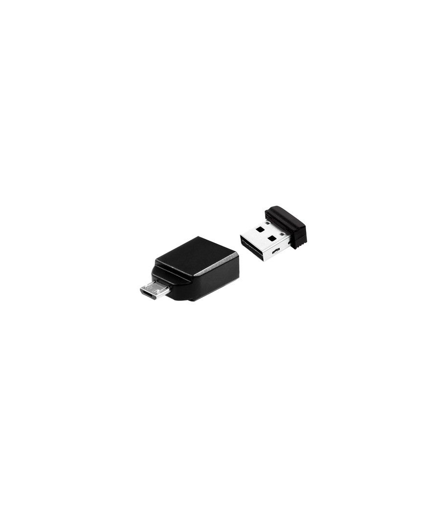 Verbatim Nano - Unidad USB de 32 GB con adaptador Micro USB - Negro - Imagen 1