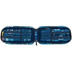 Plumier escolar safta safta blue vibes mochila con 4 portatodos vacíos 120x50x230 mm - Imagen 1