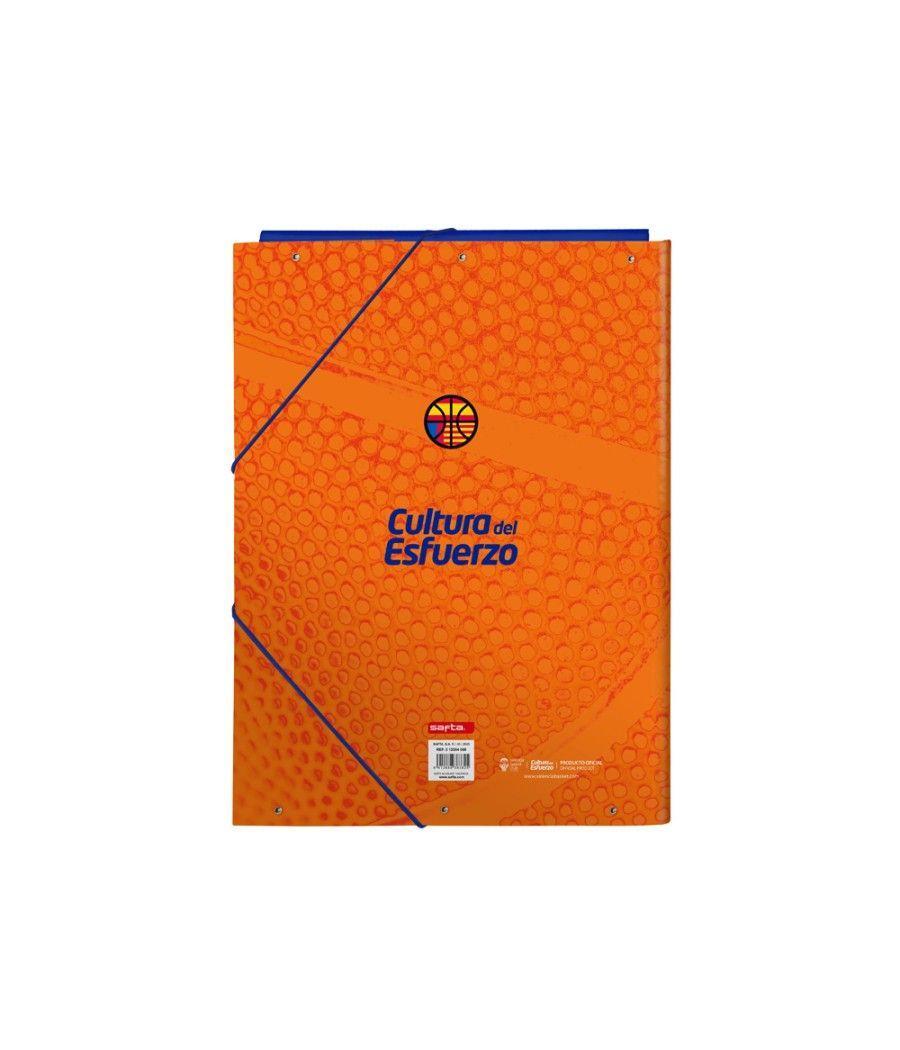 Carpeta gomas safta folio solapas valencia basket club 260x25x335 mm - Imagen 1