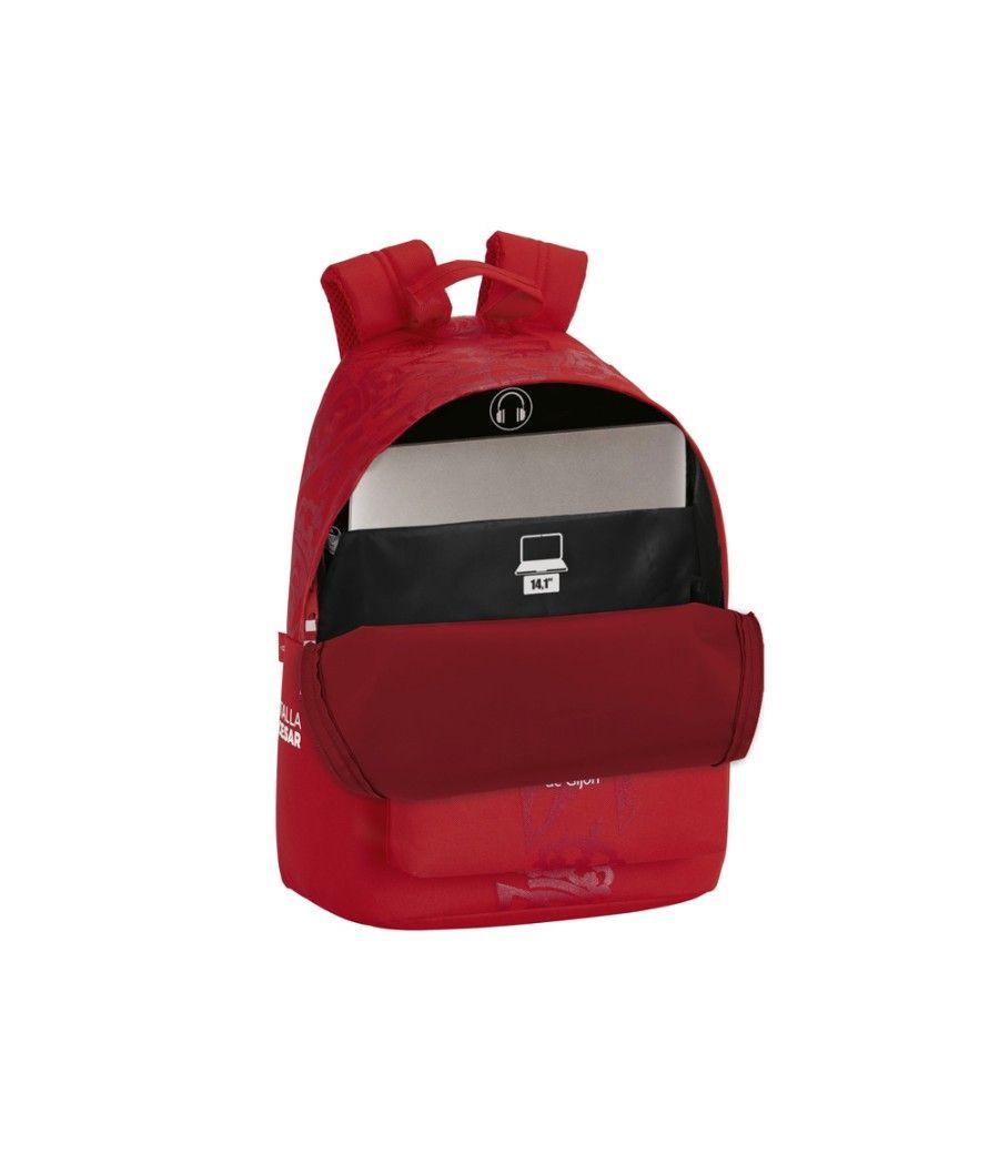 Cartera escolar safta sporting de gijon day pack ordenador 14,1\" 310x160x410 mm - Imagen 1