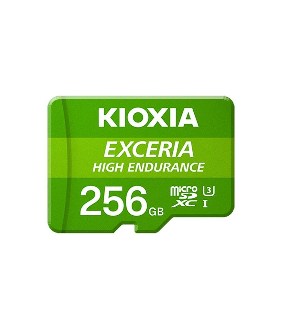 Tarjeta memoria micro secure digital sd kioxia 256gb exceria high endurance uhs - i c10 r98 con adaptador - Imagen 1