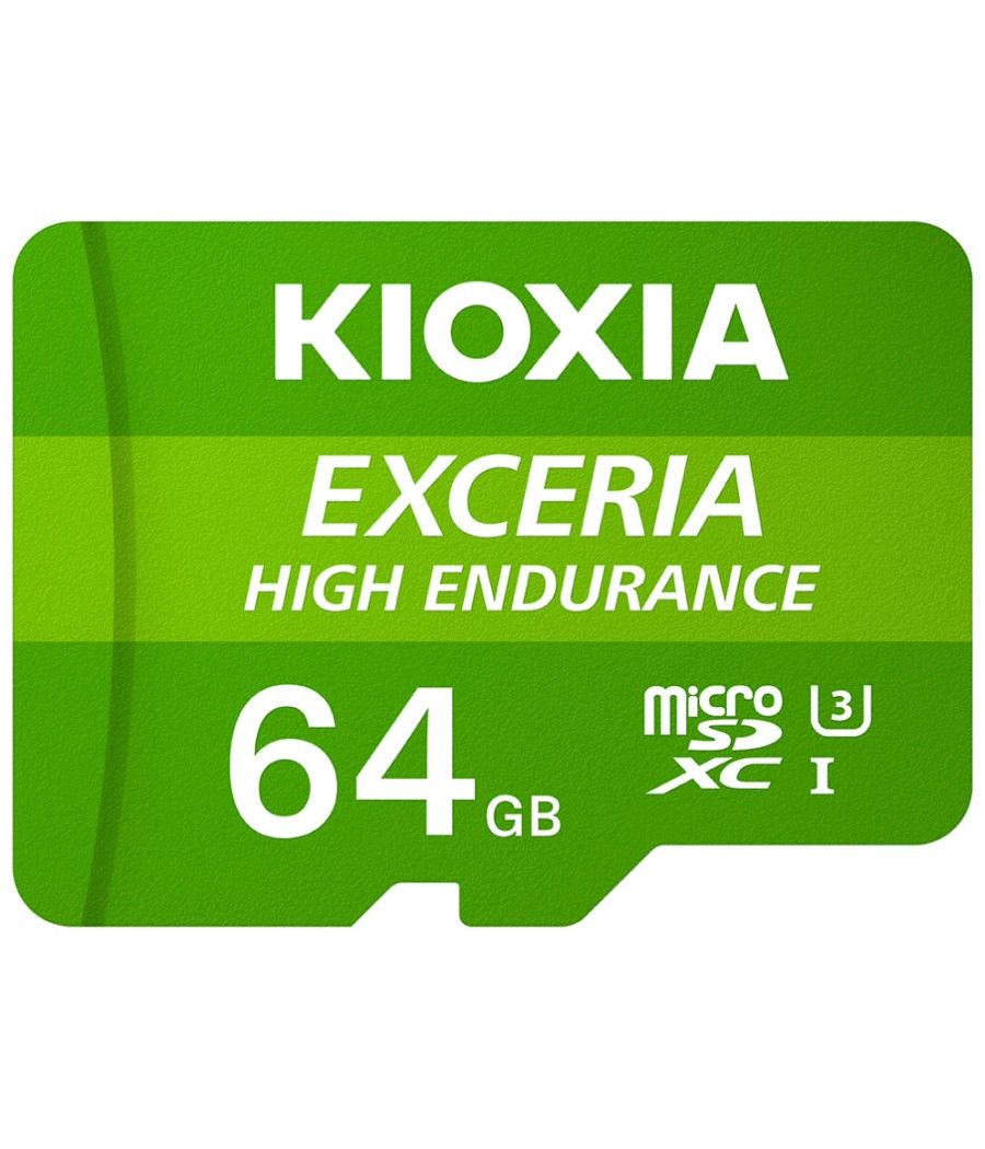 Tarjeta memoria micro secure digital sd kioxia 64gb exceria high endurance uhs - i c10 r98 con adaptador - Imagen 1