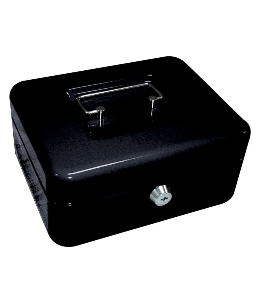 Caja caudales q-connect 8\" 200x160x90 mm negra con portamonedas - Imagen 1