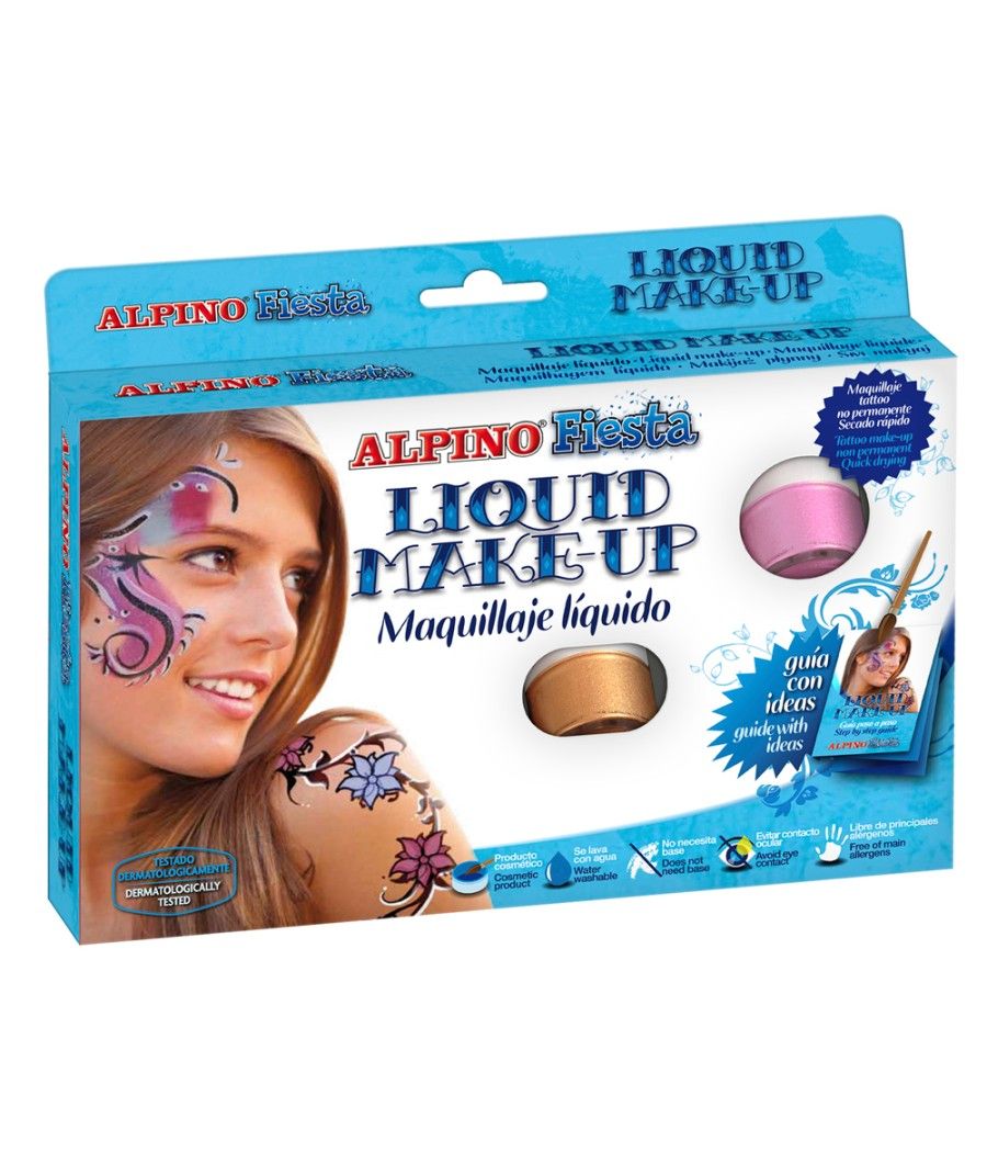 Maquillaje liquido set de 8 colores surtidos mas pincel - Imagen 1