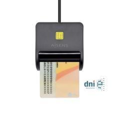 Lector de dni aisens ascr-sn01-bk/ negro - Imagen 1