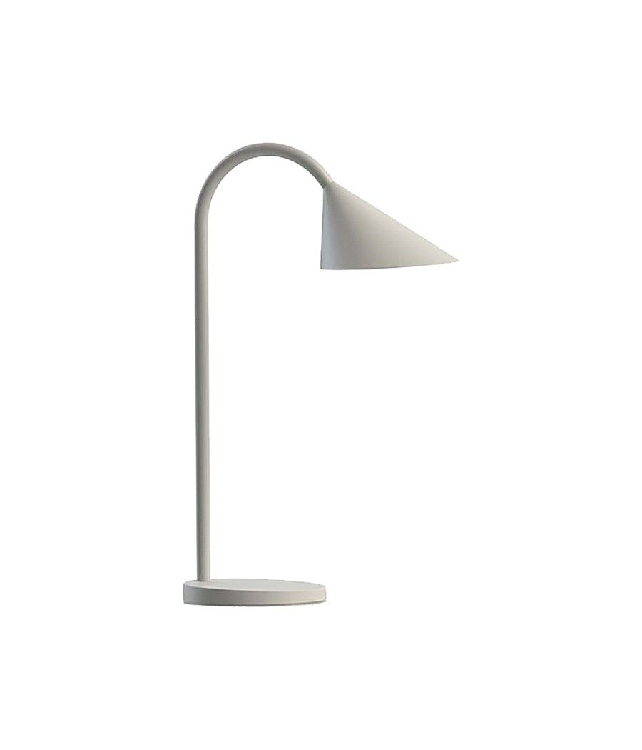 Lampara de escritorio unilux sol led 4w brazo flexible abs y metal blanco base 14 cm diametro - Imagen 1