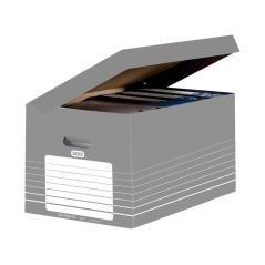 Cajon elba cartón color gris para 5 cajas archivo definitivo 345x450x280mm - Imagen 1