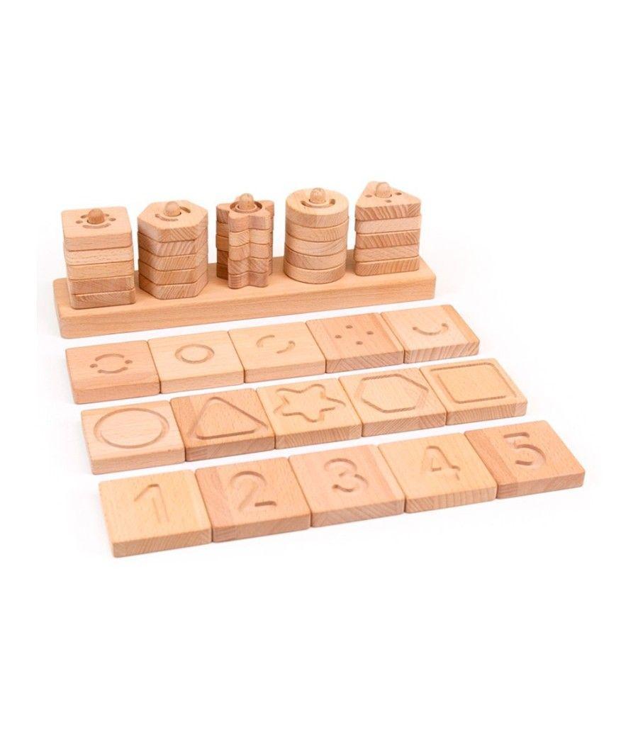 Juego didactico andreutoys formas geometricas sensoriales madera - Imagen 4