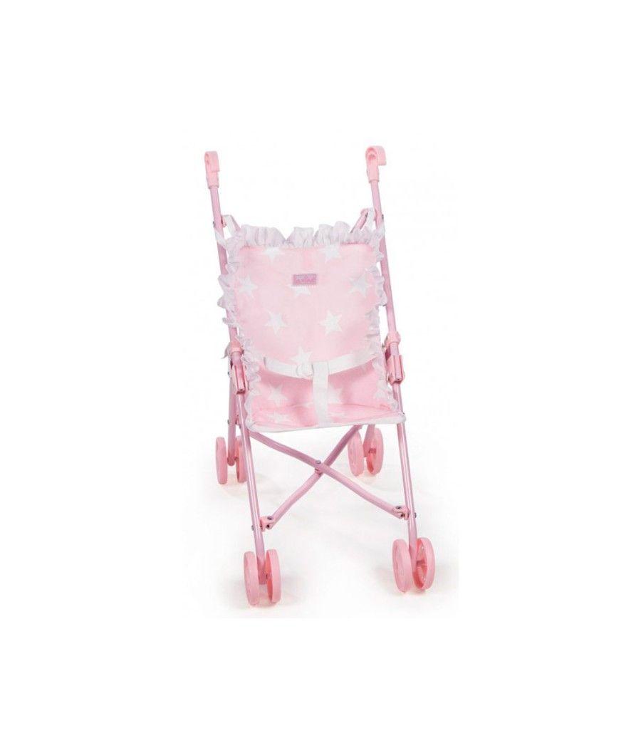 Silla pequeña de paseo para muñecas carlota color rosa 550x270x410 mm - Imagen 2