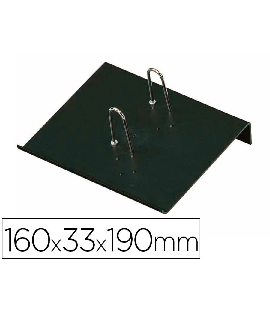 Portacalendario plástico faibo para bloc bufete 100% reciclable color negro 160x33x190 mm - Imagen 2