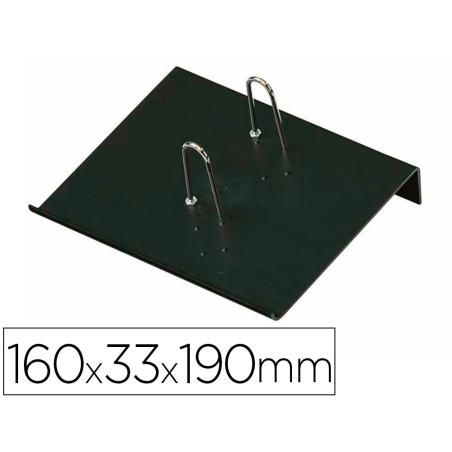 Portacalendario plástico faibo para bloc bufete 100% reciclable color negro 160x33x190 mm