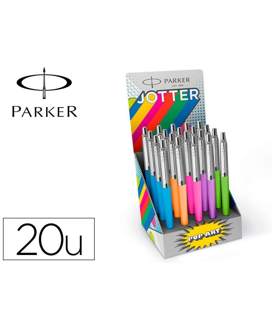 Bolígrafo parker jotter originals pop art edicion especial expositor de 20 unidades colores surtidos - Imagen 2