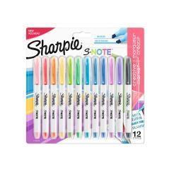 Rotulador sharpie permanente s-note punta biselada trazo 1,2 /3,87 mm blister 12 unidades colores surtidos - Imagen 3