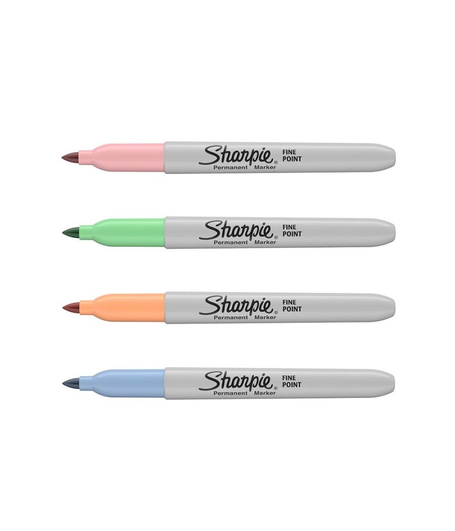Rotulador sharpie permanente fino blister 4 unidades colores pastel surtidos - Imagen 4