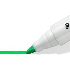 Rotulador staedtler lumocolor 351 para pizarra blanca punta redonda 2 mm recargable color verde claro PACK 10 UNIDADES - Imagen 