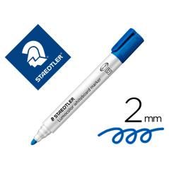 Rotulador staedtler lumocolor 351 para pizarra blanca punta redonda 2 mm recargable color azul PACK 10 UNIDADES - Imagen 2