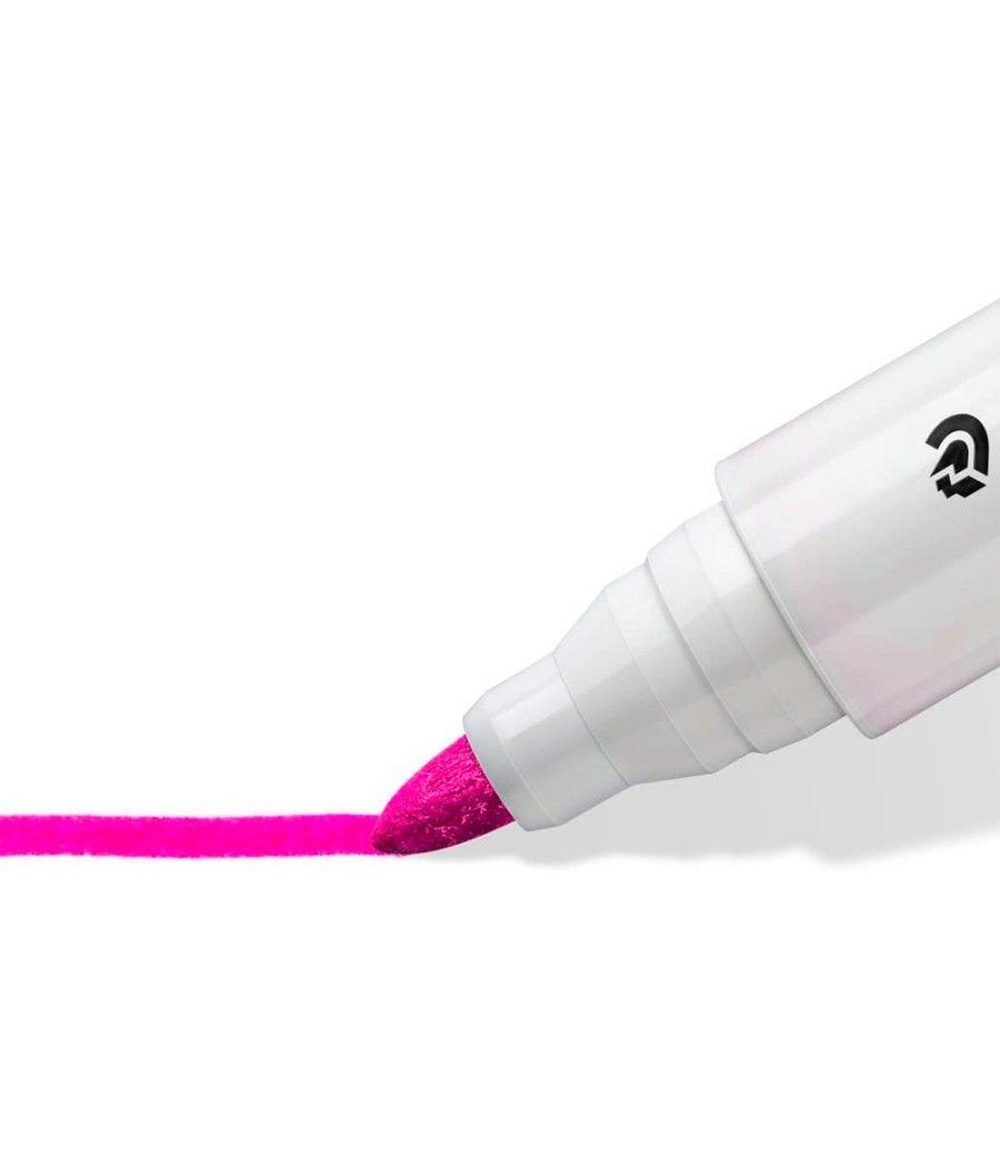 Rotulador staedtler lumocolor 351 para pizarra blanca punta redonda 2 mm recargable color rosa PACK 10 UNIDADES - Imagen 5