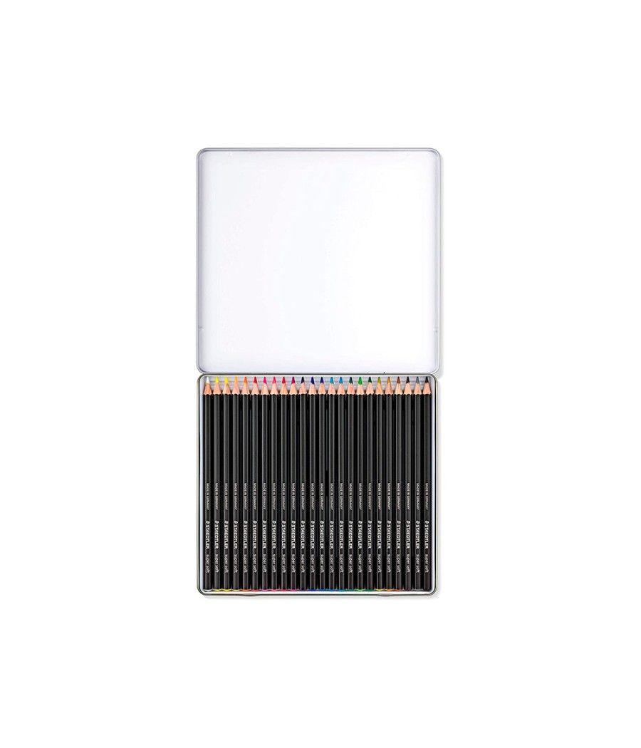 Lápices de colores staedtler super soft caja metal de 24 colores surtidos - Imagen 4