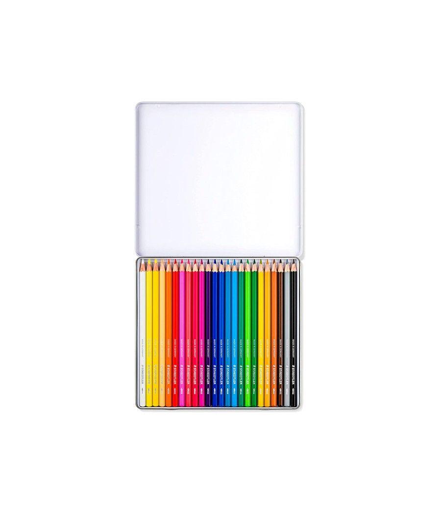 Lápices de colores staedtler acuarelables caja metal de 24 colores surtidos - Imagen 4