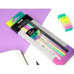Lápices de colores milan sunset mina gruesa 3,5 mm caja de 6 unidades colores surtidos - Imagen 6