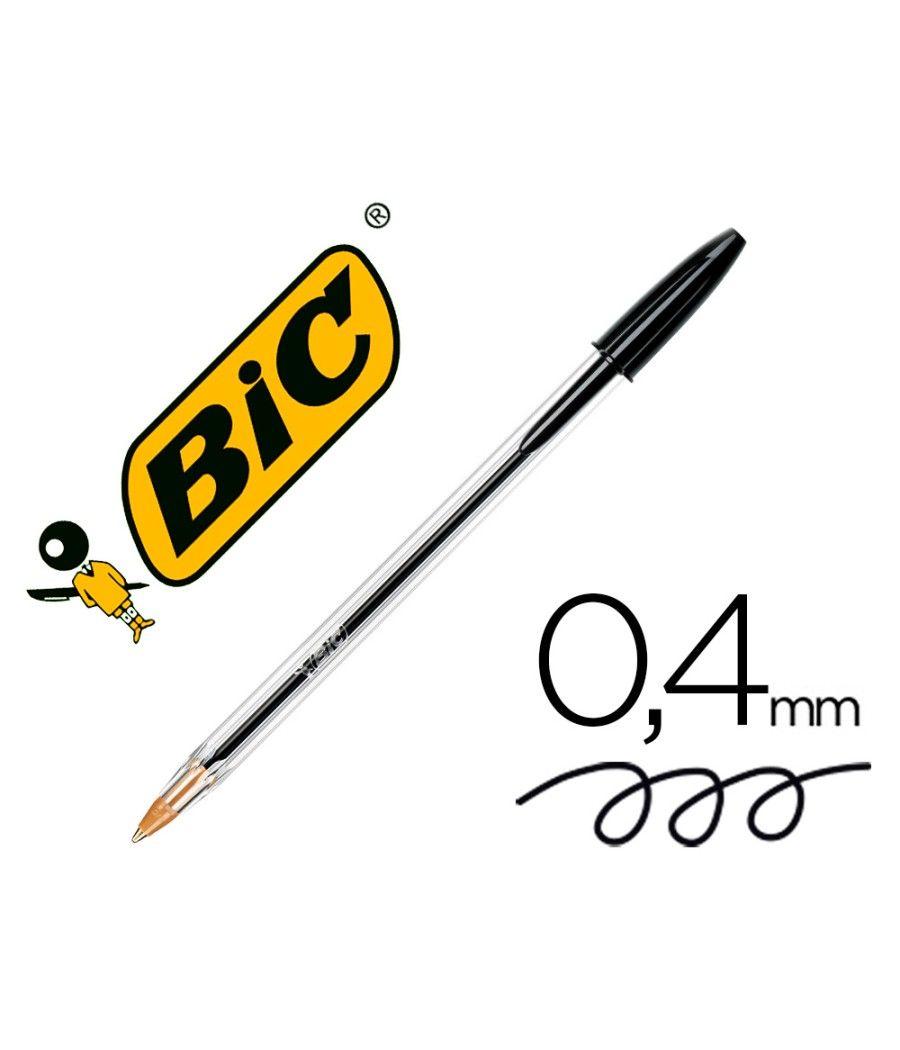 Bolígrafo bic cristal medium negro bolsa de 5 unidades - Imagen 2