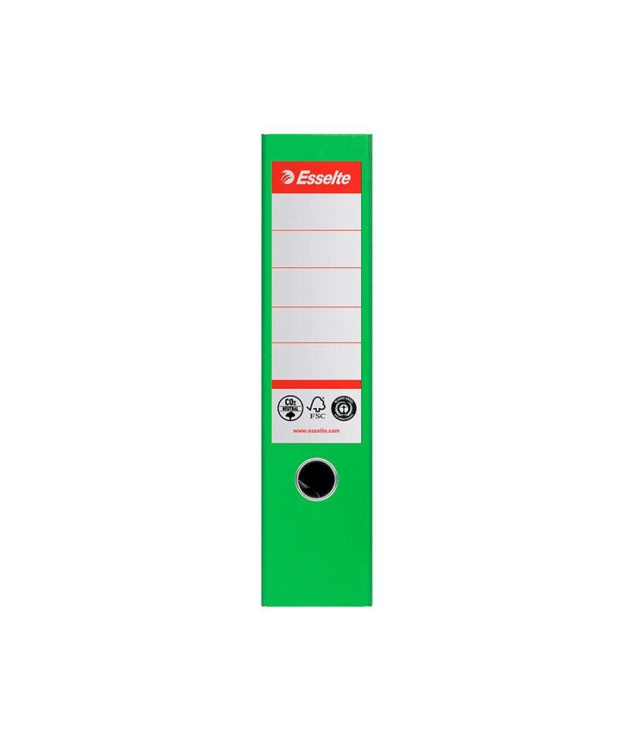 Archivador de palanca esselte n 1 co2 neutral din a4 cartón forrado lomo 75 mm verde vivida - Imagen 4