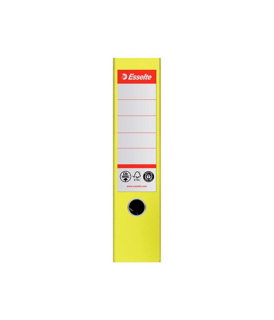 Archivador de palanca esselte n 1 co2 neutral din a4 cartón forrado lomo 75 mm amarillo vivida - Imagen 4