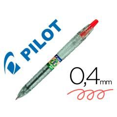 Bolígrafo pilot ecoball plástico reciclado tinta aceite punta de bola 1 mm color rojo PACK 10 UNIDADES