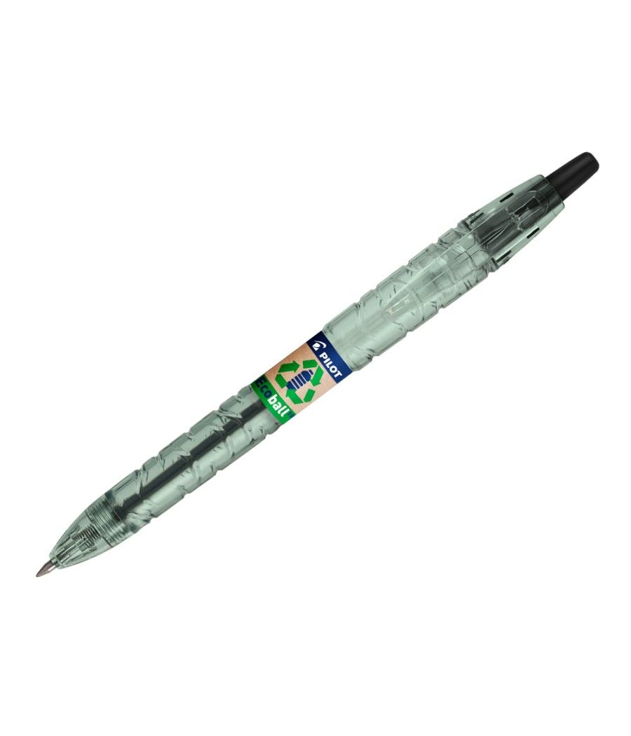 Bolígrafo pilot ecoball plástico reciclado tinta aceite punta de bola 1 mm color negro PACK 10 UNIDADES - Imagen 3