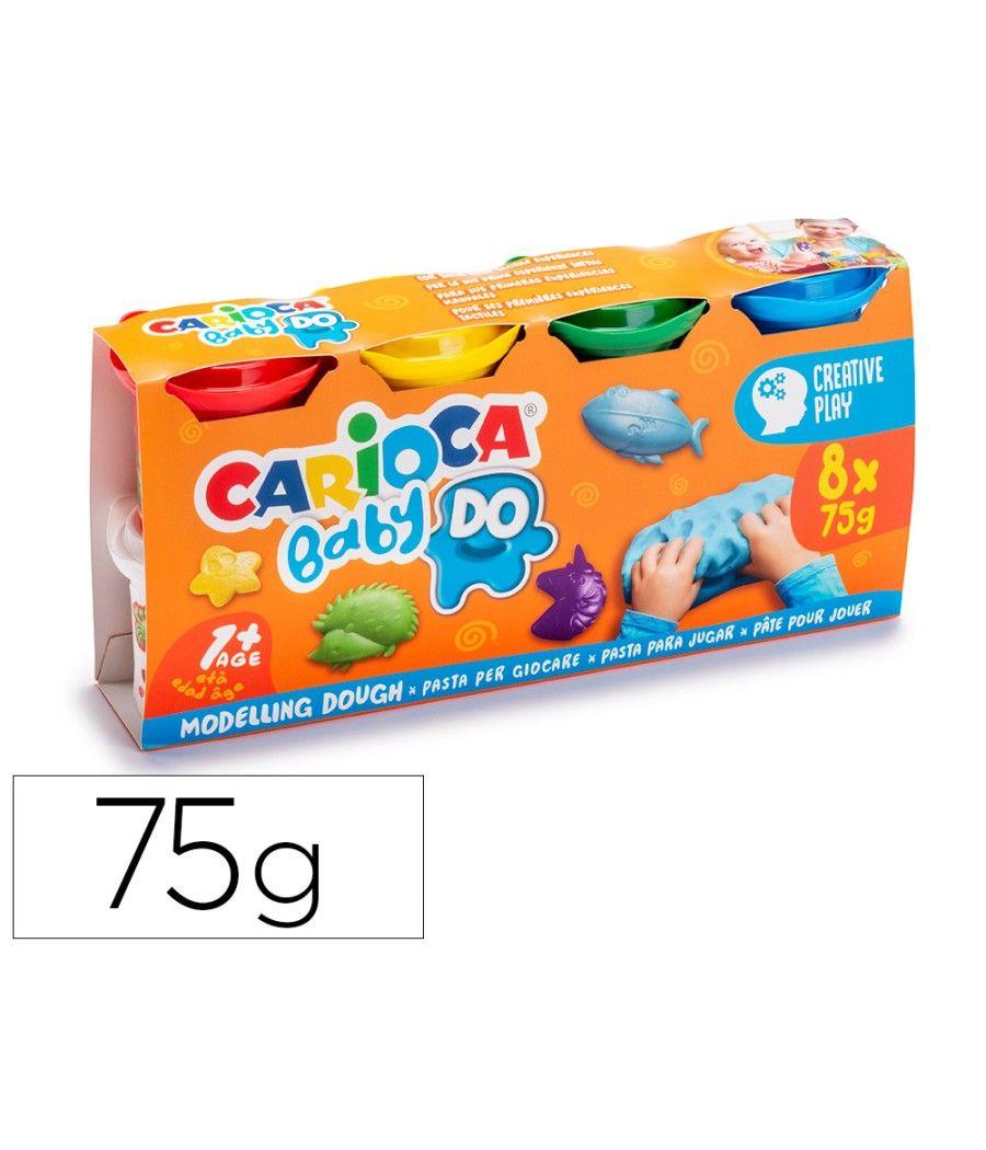 Pasta de modelar carioca baby dough bote 75 g set de 8 colores surtidos - Imagen 2