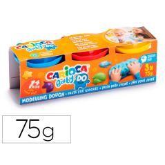 Pasta de modelar carioca baby dough bote 75 g set de 3 colores surtidos - Imagen 2