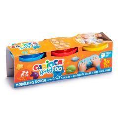 Pasta de modelar carioca baby dough bote 75 g set de 3 colores surtidos - Imagen 3