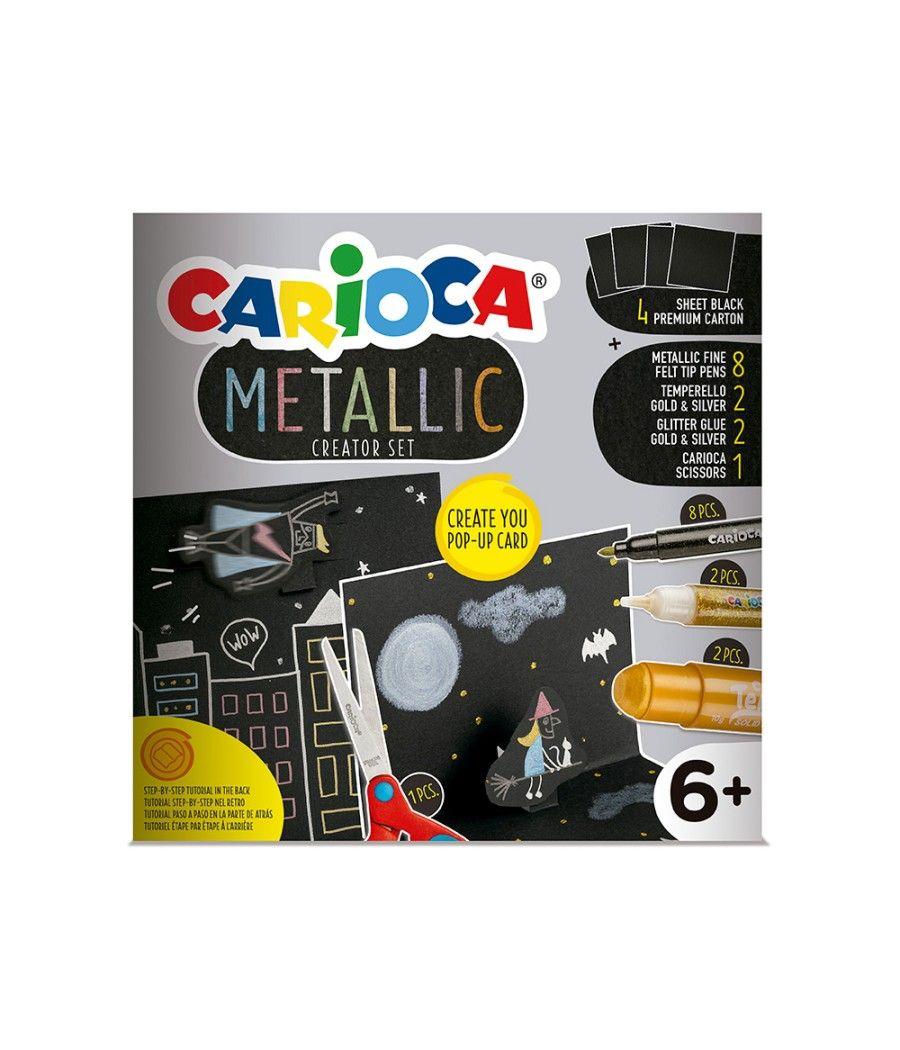 Set de dibujo carioca metallic pop up card creator 3d 17 piezas - Imagen 2