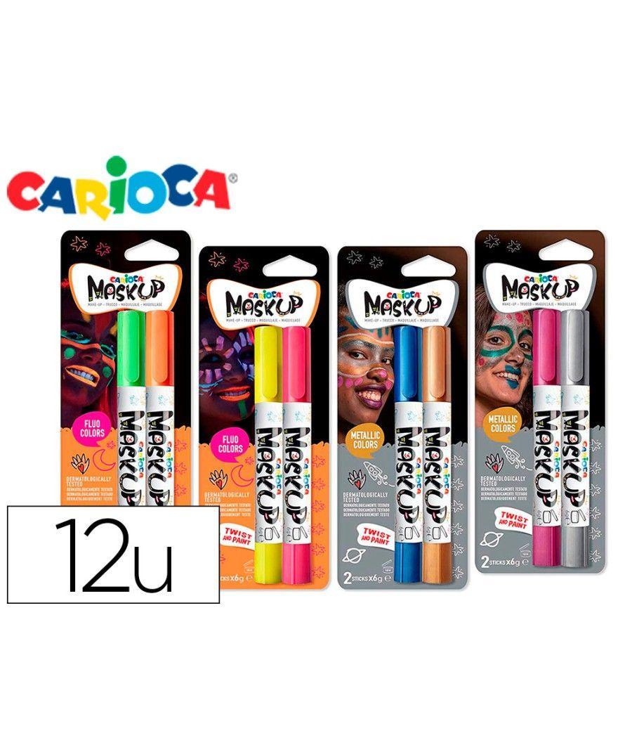 Barra de maquillaje carioca mask up neon / metallic expositor 12 blister de 2 barras colores surtidos - Imagen 2