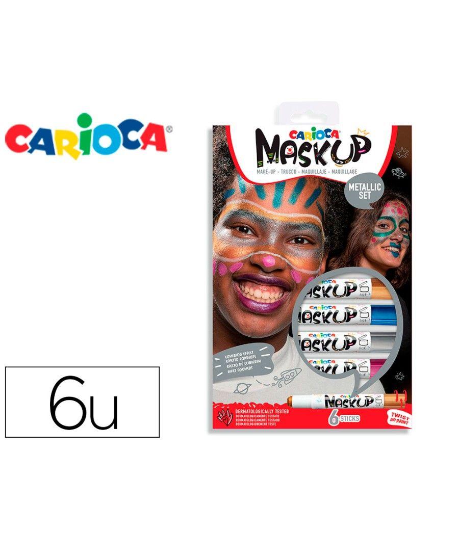 Barra de maquillaje carioca mask up metallic caja de 6 colores surtidos - Imagen 2