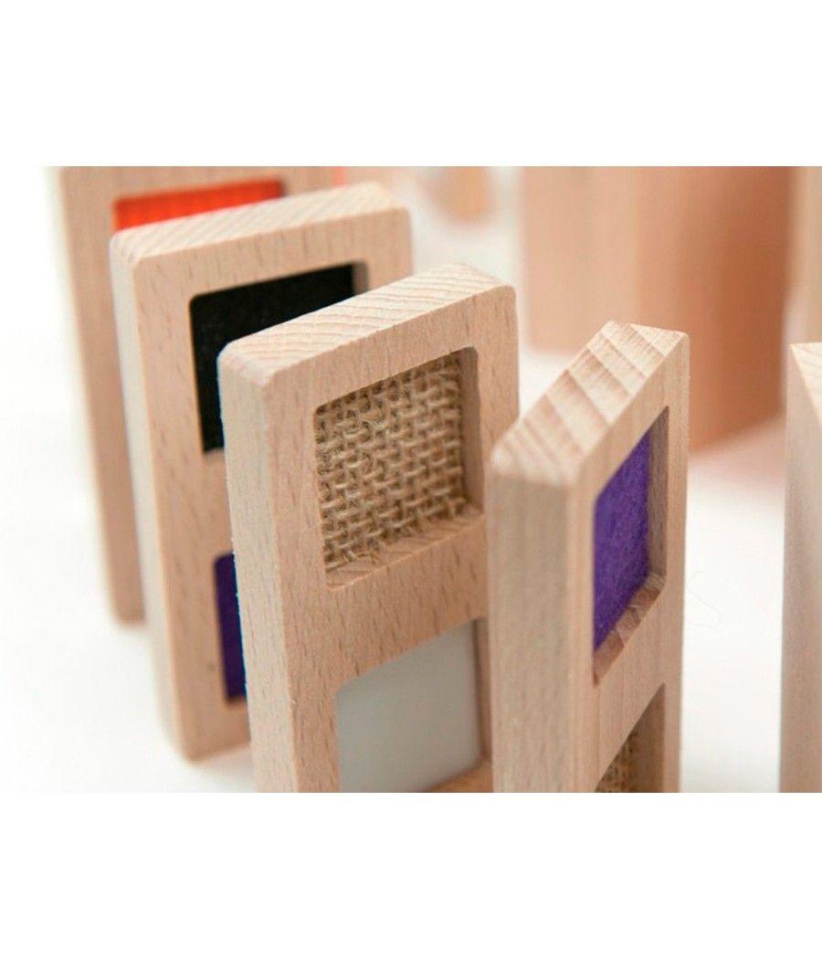 Juego didactico andreutoys domino sensorial texturas madera 28 piezas - Imagen 5