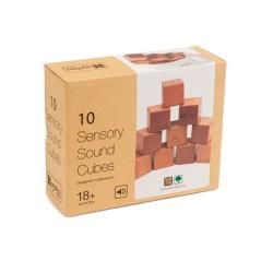 Juego didactico andreutoys 10 cubos sensoriales con sonido madera - Imagen 1