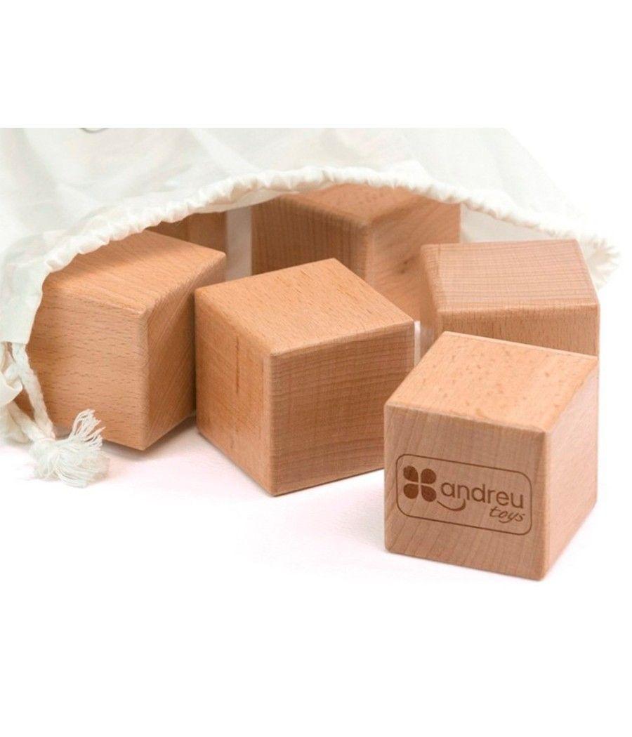 Juego didactico andreutoys 10 cubos sensoriales con sonido madera - Imagen 4