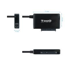 Tooq - adaptador usb 3.0 usb-c a sata para discos duros de 2.5" y 3.5" con alimentador - Imagen 3